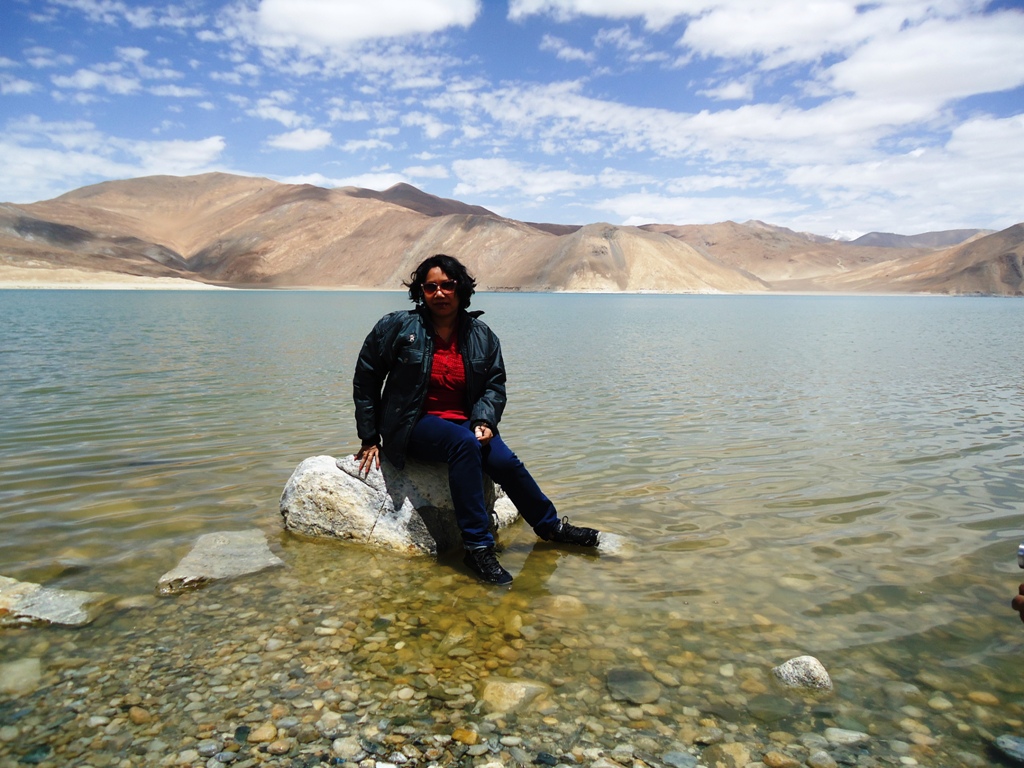 View of Pangong Lake at Ladakh India