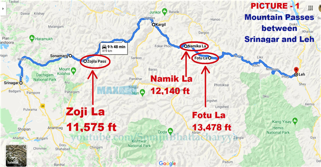 Ladakh Mountain Passes from Srinagar to Leh