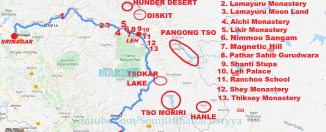 List of Ladakh Tourist Spots