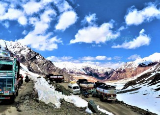 Baralacha Pass on Manali Leh Highway