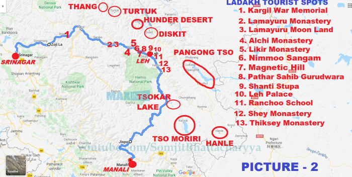 List of Ladakh Tourist Spots